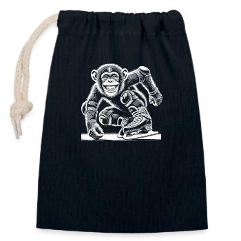 Skating - Closable cotton gift bag (14x20cm) - navy - Front