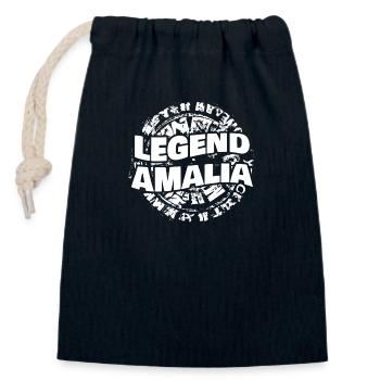 Ms. Amalia - Closable cotton gift bag (14x20cm) - navy - Front