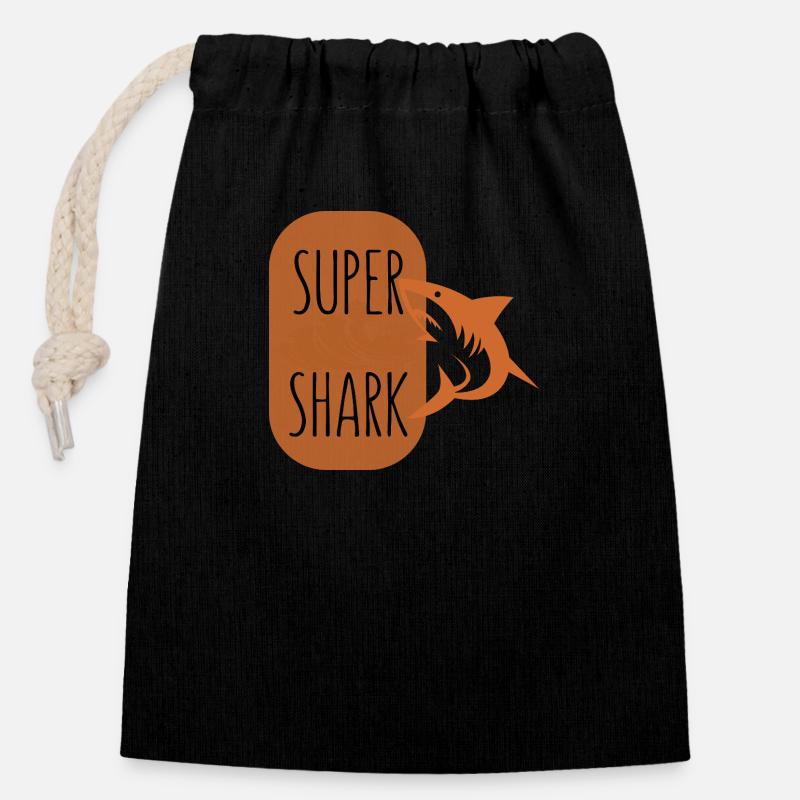 Summer Vibes Only | Tropical Beach T-Shirt - Sac cadeau en coton avec cordon (14 x 20 cm) - noir
