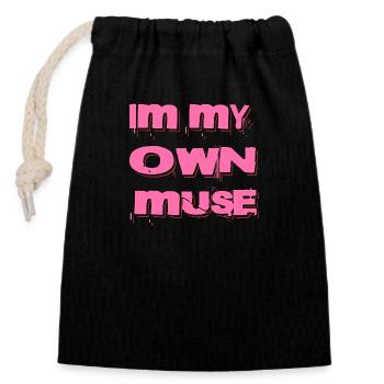 I'm My Own Inspiration – Grunge Empowerment - Verschließbarer Geschenkbeutel aus Baumwolle (14x20cm) - Schwarz - Vorne