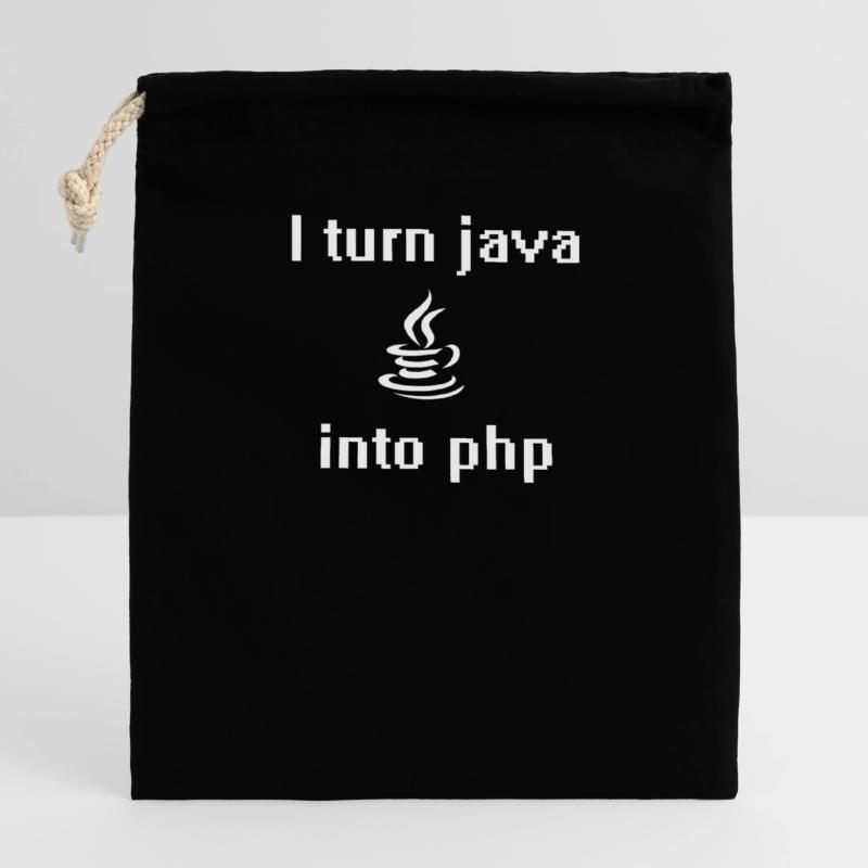 I turn java into php Closable cotton gift bag (14x20cm)