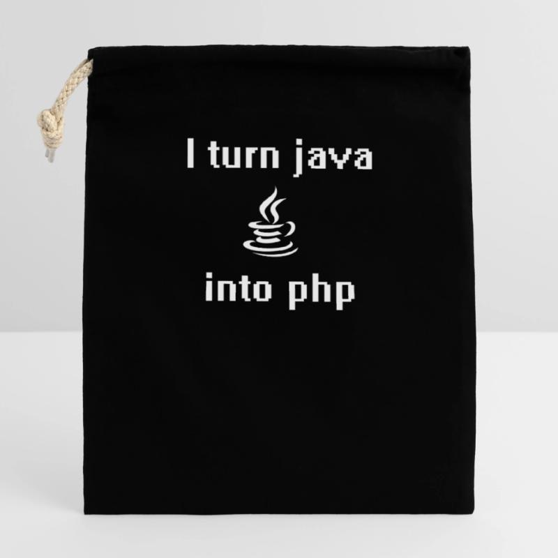 Ich verwandle Java in PHP Verschließbarer Geschenkbeutel aus Baumwolle (14x20cm)
