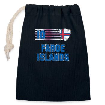 Faroe Islands Football Team - Closable cotton gift bag (14x20cm) - navy - Front
