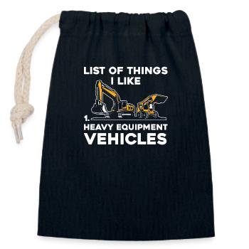 Construction machinery operator Excavator driver Excavator driver Construction workers - Closable cotton gift bag (14x20cm) - navy - Front