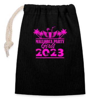 Majorque Party Girls 2023 (Garantie du prix le plus bas) - Sac cadeau en coton avec cordon (14 x 20 cm) - noir - Devant