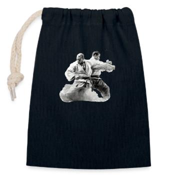 2 Jiu Jitso Fighter Gift - Closable cotton gift bag (14x20cm) - navy - Front