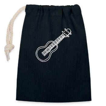 Ukulele Hawaii Skizze - Verschließbarer Geschenkbeutel aus Baumwolle (14x20cm) - Navy - Vorne