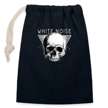 white noise - Closable cotton gift bag (14x20cm) - navy - Front