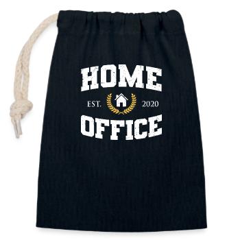Home Office since 2020 - Verschließbarer Geschenkbeutel aus Baumwolle (14x20cm) - Navy - Vorne