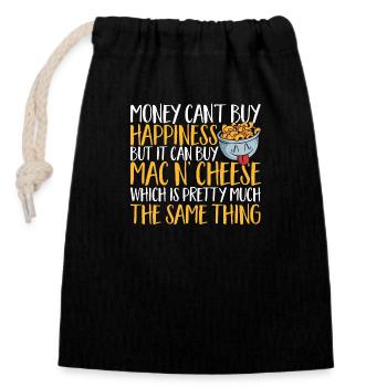 Macaroni Cheese Lover Mac And Cheese - Closable cotton gift bag (14x20cm) - black - Front