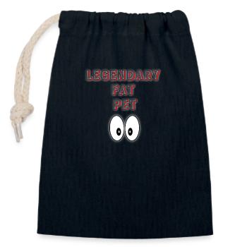 Legendary Fat Pet - Verschließbarer Geschenkbeutel aus Baumwolle (14x20cm) - Navy - Vorne