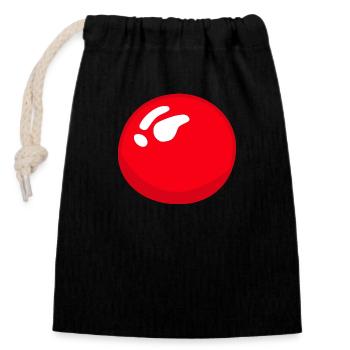 Modèle de nez rouge - Sac cadeau en coton avec cordon (14 x 20 cm) - noir - Devant