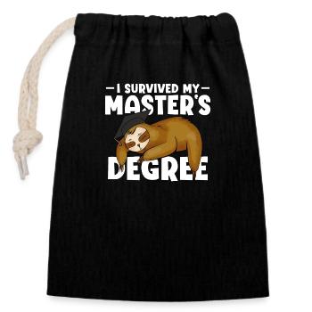 Master Etudes Master - Sac cadeau en coton avec cordon (14 x 20 cm) - noir - Devant