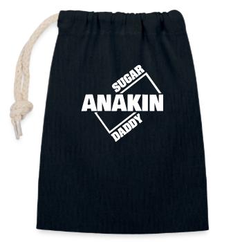Sugar Daddy Anakin - Sac cadeau en coton avec cordon (14 x 20 cm) - bleu marine - Devant
