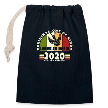 2020 Vintage Anniversaire Légende Cadeau - Sac cadeau en coton avec cordon (14 x 20 cm) - bleu marine - Devant
