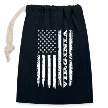 Flag USA Virginia State Gift - Closable cotton gift bag (14x20cm) - navy - Front