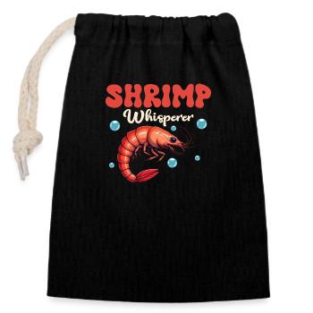Shrimp Whisperer Seafood Shrimp Lover - Verschließbarer Geschenkbeutel aus Baumwolle (14x20cm) - Schwarz - Vorne
