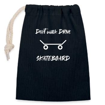 Skateboard - Don't Walk Drive Skateboard - Verschließbarer Geschenkbeutel aus Baumwolle (14x20cm) - Navy - Vorne