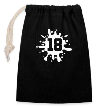 Splash of color 18 - Closable cotton gift bag (14x20cm) - black - Front