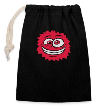 Monster Crazy Comic Face - Closable cotton gift bag (14x20cm) - black - Front