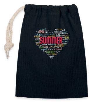summer - Verschließbarer Geschenkbeutel aus Baumwolle (14x20cm) - Navy - Vorne