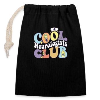 Cool Neurologists Club Neurology Practitioner - Closable cotton gift bag (14x20cm) - black - Front