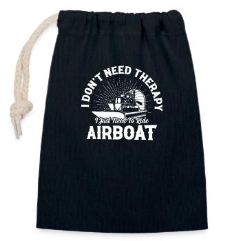 Je n’ai pas besoin de thérapie, j’ai juste besoin de monter sur l’hydroglisseur C - Sac cadeau en coton avec cordon (14 x 20 cm) - bleu marine - Devant