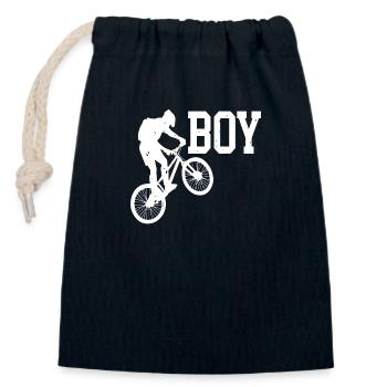 bike bicycle cycle lifestyle healthy transport - Closable cotton gift bag (14x20cm) - navy - Front