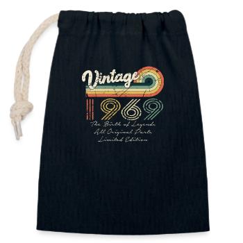Génial depuis 1969 anniversaire 1969 millésime 196 - Sac cadeau en coton avec cordon (14 x 20 cm) - bleu marine - Devant