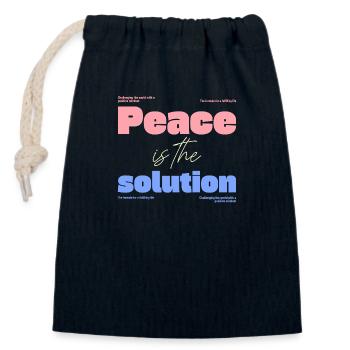 Mental health - Closable cotton gift bag (14x20cm) - navy - Front