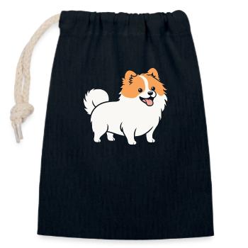 Spitz - Verschließbarer Geschenkbeutel aus Baumwolle (14x20cm) - Navy - Vorne