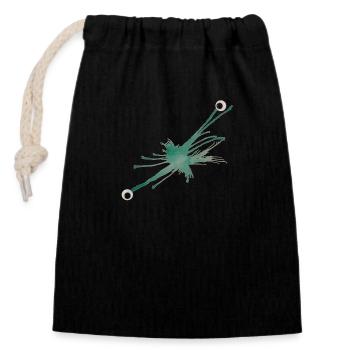 MonstRumms No. 5 - Closable cotton gift bag (14x20cm) - black - Front
