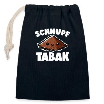 Schnupftabak Priis Schnupftabak Dose - Verschließbarer Geschenkbeutel aus Baumwolle (14x20cm) - Navy - Vorne
