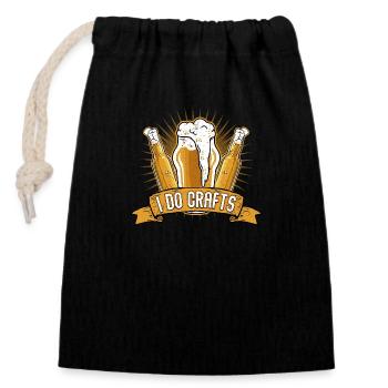 I Do Crafts Craft Beer Brewer Homebrew - Verschließbarer Geschenkbeutel aus Baumwolle (14x20cm) - Schwarz - Vorne