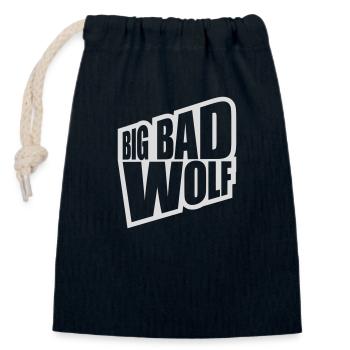 big bad wolf Zitat - Verschließbarer Geschenkbeutel aus Baumwolle (14x20cm) - Navy - Vorne
