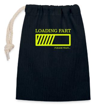 Chargement du pet - Sac cadeau en coton avec cordon (14 x 20 cm) - bleu marine - Devant