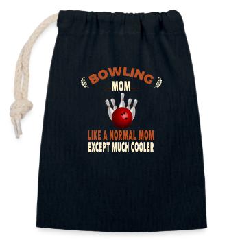 Bowling-Mama wie eine normale Mutter, außer Mama - Verschließbarer Geschenkbeutel aus Baumwolle (14x20cm) - Navy - Vorne
