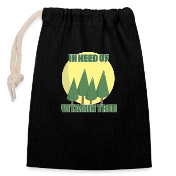 Vitamin Tree - Closable cotton gift bag (14x20cm) - black - Front