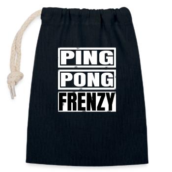 competitive table tennis table tennis tournaments - Closable cotton gift bag (14x20cm) - navy - Front