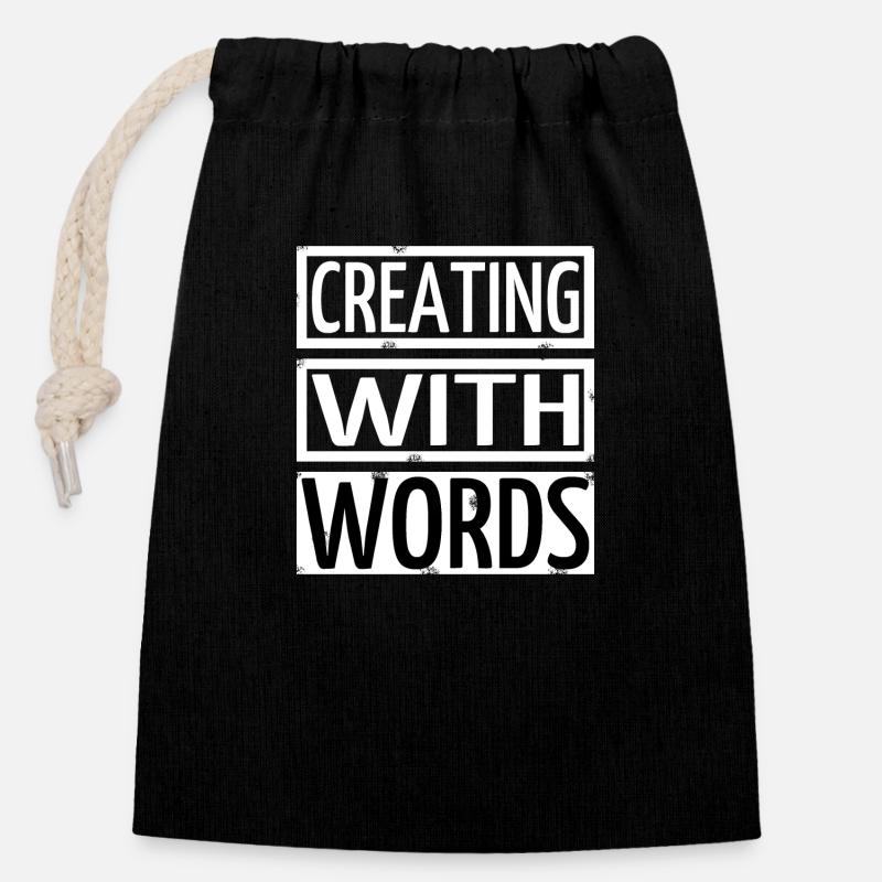 statement writing resources writing tips jokes - Verschließbarer Geschenkbeutel aus Baumwolle (14x20cm) - Schwarz
