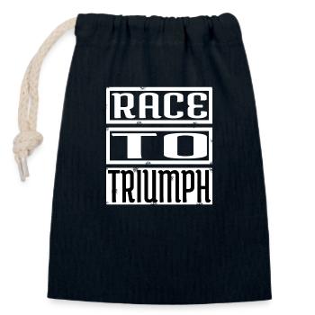 Horse Racing Lifestyle Excitement Activities - Closable cotton gift bag (14x20cm) - navy - Front