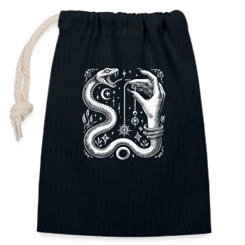 Schlangen-Divinator-Pendel - Verschließbarer Geschenkbeutel aus Baumwolle (14x20cm) - Navy - Vorne