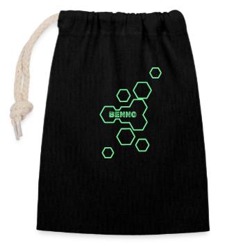 Cadeau pour Benno - Sac cadeau en coton avec cordon (14 x 20 cm) - noir - Devant