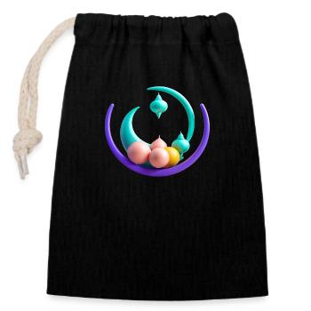 Ramadan Gift Eid Mubarak Islam Allah Muslim - Closable cotton gift bag (14x20cm) - black - Front