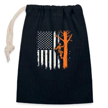 Drapeau Arboriculteur - Cadeau Unique - Closable cotton gift bag (14x20cm) - navy - Front