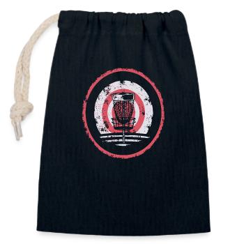 Disc Golf Sniper - Closable cotton gift bag (14x20cm) - navy - Front