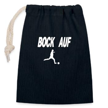 Football - Sac cadeau en coton avec cordon (14 x 20 cm) - bleu marine - Devant