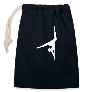 Pole Dance figure shape butterfly - Verschließbarer Geschenkbeutel aus Baumwolle (14x20cm) - Navy - Vorne