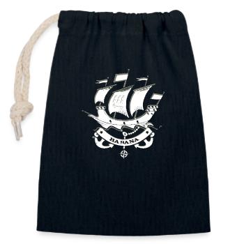 Havana - Cuba - Closable cotton gift bag (14x20cm) - navy - Front