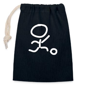 Football Soccer - Closable cotton gift bag (14x20cm) - navy - Front